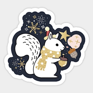 Winter Squirrel Sticker